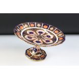 Crown Derby Imari pattern footed comport, of circular form, pattern no. 1126, printed mark to
