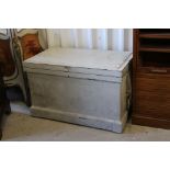 A large painted cabinet makers tool chest.