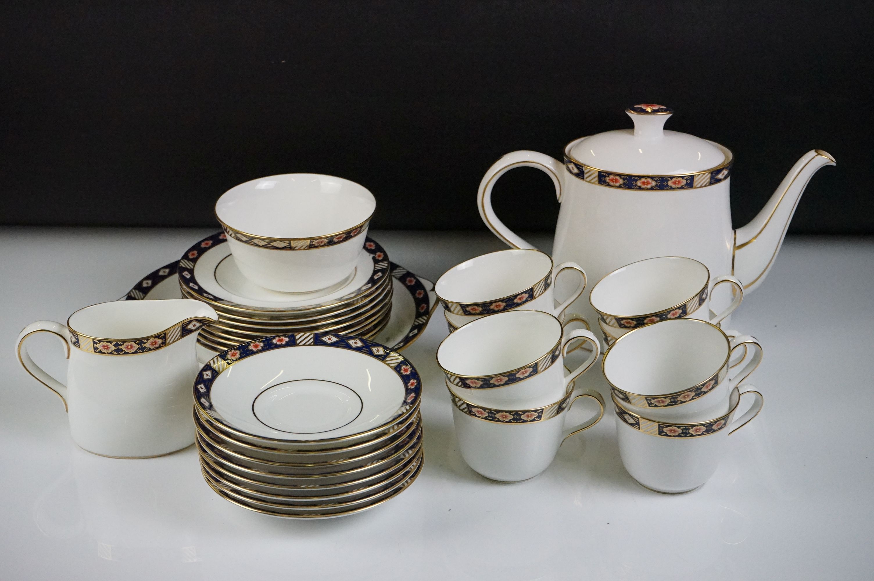 Royal Crown Derby ' Kedleston ' pattern tea set, pattern no. A. 1315, 2nd quality, comprising teapot