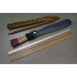 Contemporary wooden artists easel together with Mikado House of Marbles garden pick-up sticks, 2 x