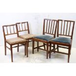 Pair of Gordon Russell Dining Chairs together with Pair of Mid century Dining Chairs