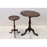 Mahogany Tripod Wine Table with shaped top, 57cm long x 64cm high together with Georgian style