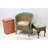 Lloyd Loom Lusty Tub Bedroom Chair, 66cm wide x 74cm high together Lloyd Loom Lusty Dressing Stool