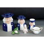 Group of mixed ceramics to include a Herend ' Morning Glory ' pattern cream jug, Herend figure of