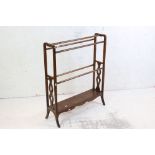 Early 20th century Ash Double Towel Rail, 76cm long x 92cm high