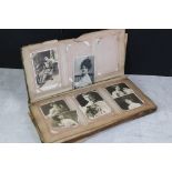 Postcards - Edwardian actors and actresses, contained in an authentic album belonging to Guinevere