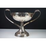 WMF Art Nouveau Silver Plated Centrepiece, the pierced bowl raised on a pierced footed base with