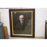 Early 20th century Oil Painting Portrait of a Gentleman annotated to mount ' David L Jacobs J.P. '