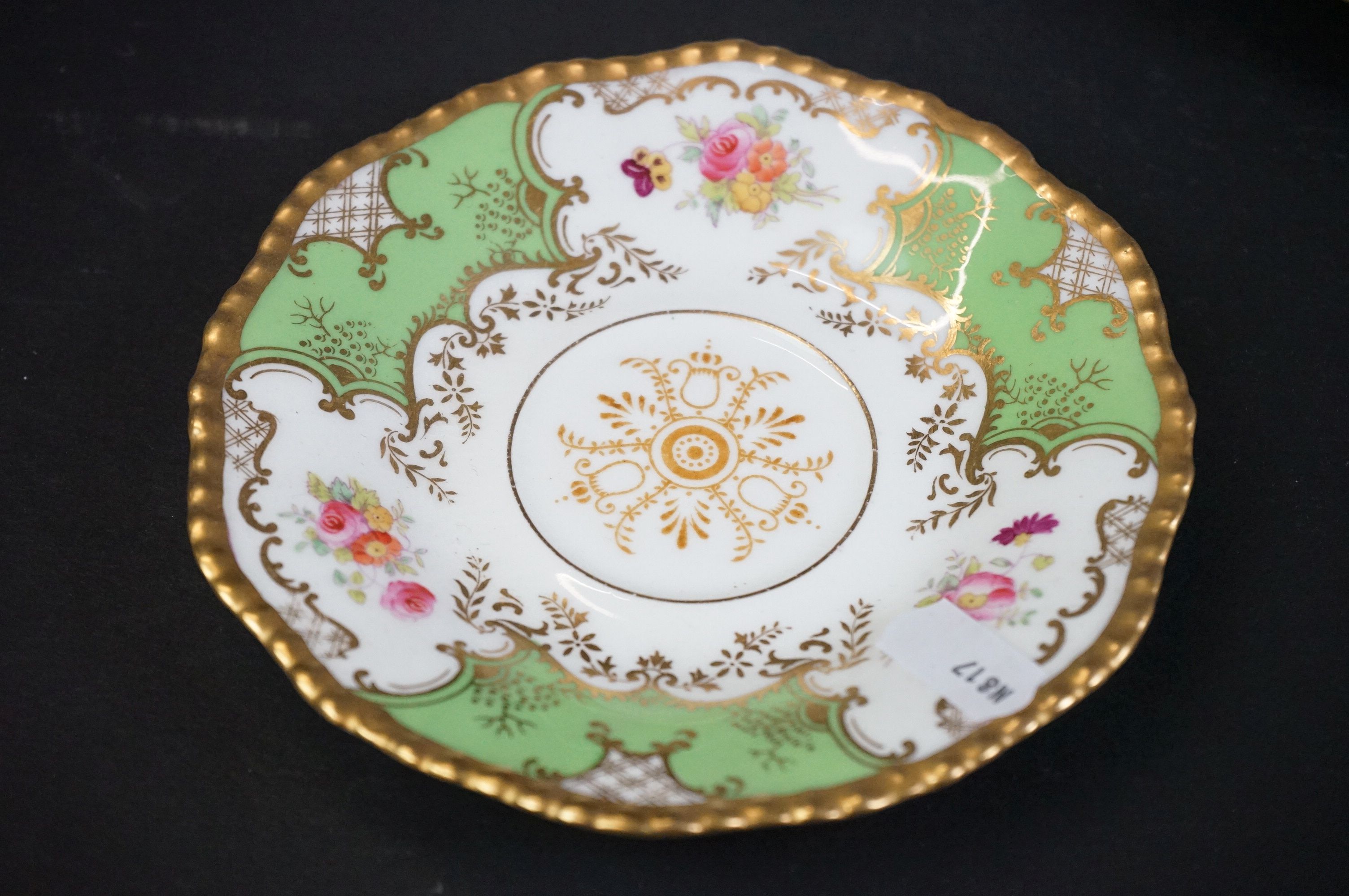 Early 20th century Coalport Cabinet part Coffee Set decorated in pink and gilt with floral sprays - Image 16 of 24