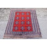 Persian Orange ground Yamut Rug, 133cm x 172cm