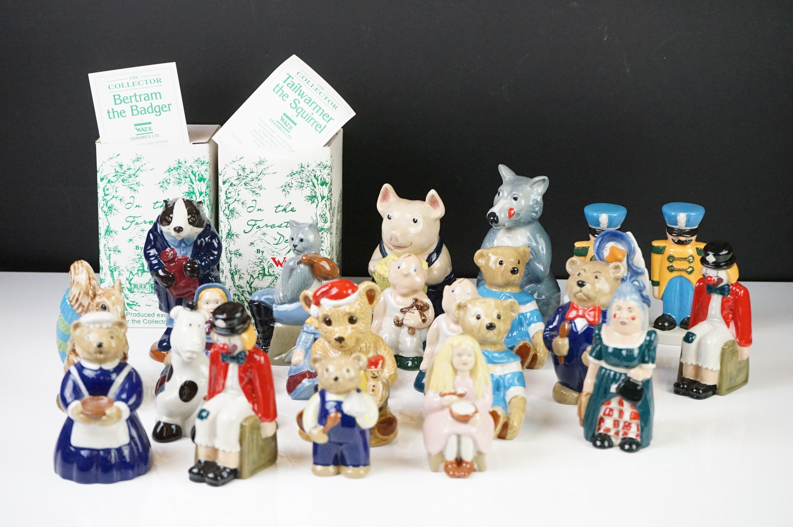 Approximately Twenty Three Wade Collector Club Figures including Boxed Bertram the Badger and