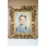 20th century English School, a portrait of Thomas Edward Brodie ( Tommy ) Sopwith as a young boy