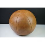 Early 20th century Leather Medicine Ball, approx. 67cm high