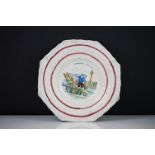 19th century Staffordshire Pearlware ' Robinson Crusoe ' child's nursey plate, 16cm diameter