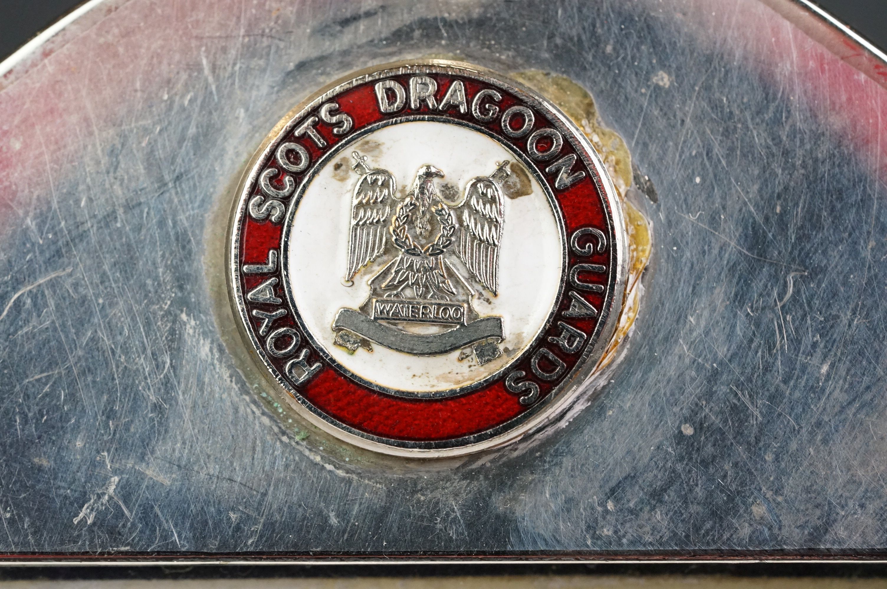 White metal Royal Scots Dragoon Guards easel backed photograph frame, together with a silver... - Image 7 of 8