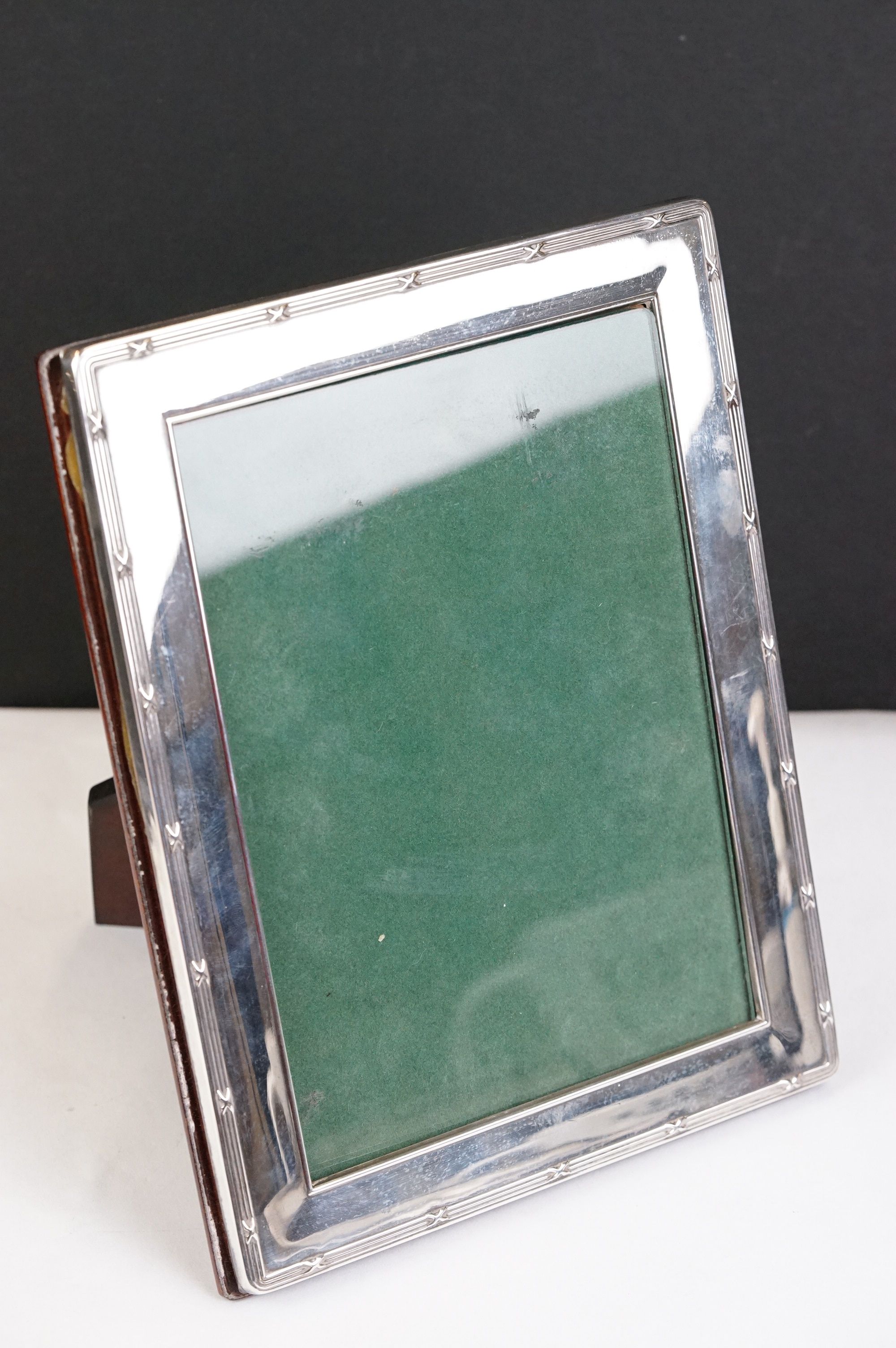 White metal Royal Scots Dragoon Guards easel backed photograph frame, together with a silver... - Image 2 of 8