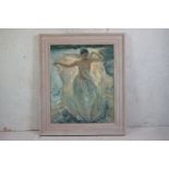 Jose Royo (Spanish b. 1941), Serigraph titled to verso ' La Ballerina ' 55cm x 70cm, framed