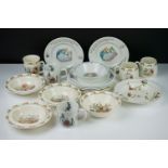 Collection of Children's Ceramic Nursery Ware including Wedgwood ' Peter Rabbit ' Five Plates,