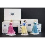 Three Royal Doulton Walt Disney Showcase Collection Princess Figurines including Snow White DP5,