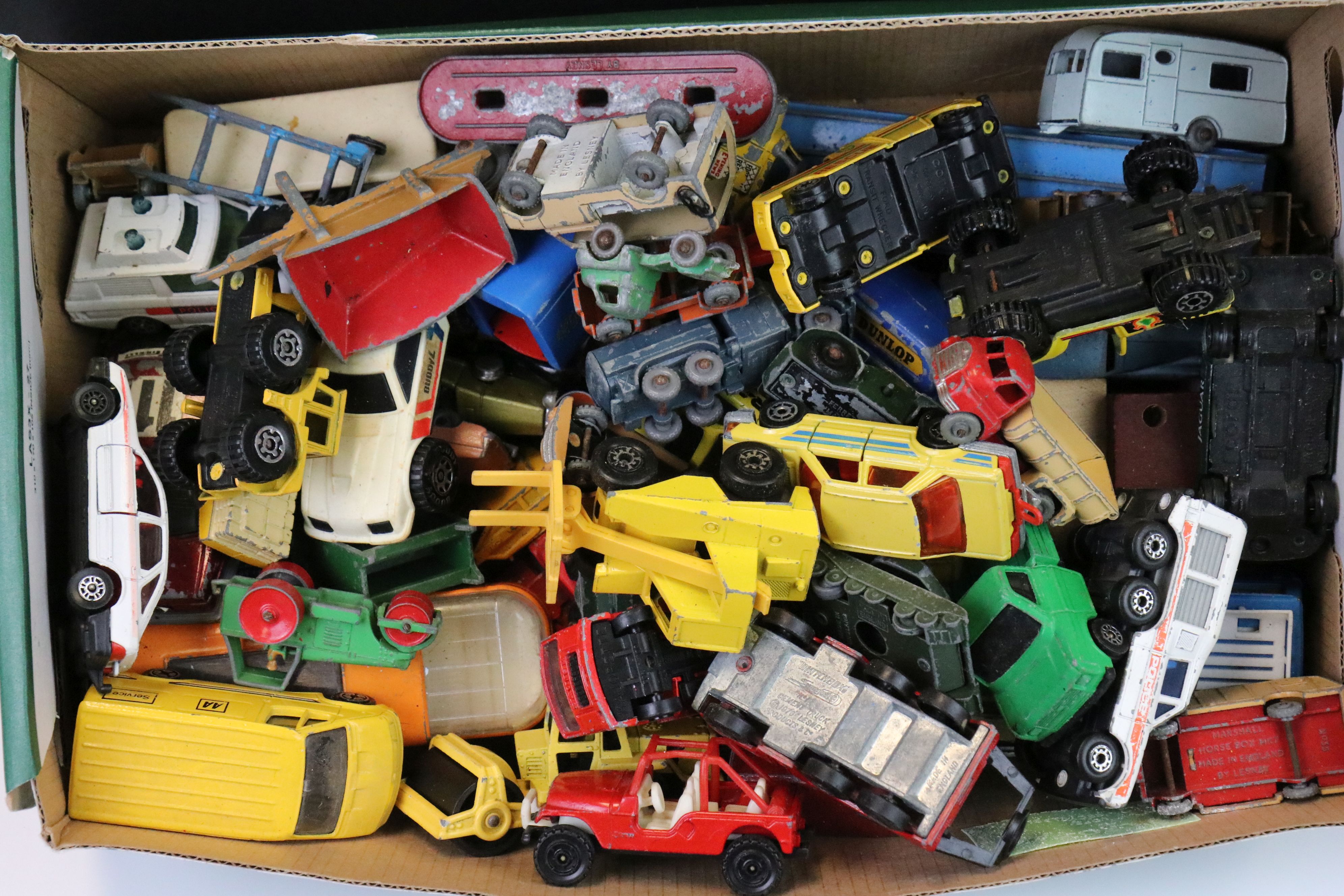 Collection of play worn mid 20th C onwards to include Matchbox 75 Series, Siku, Majorette, Corgi etc - Image 5 of 7