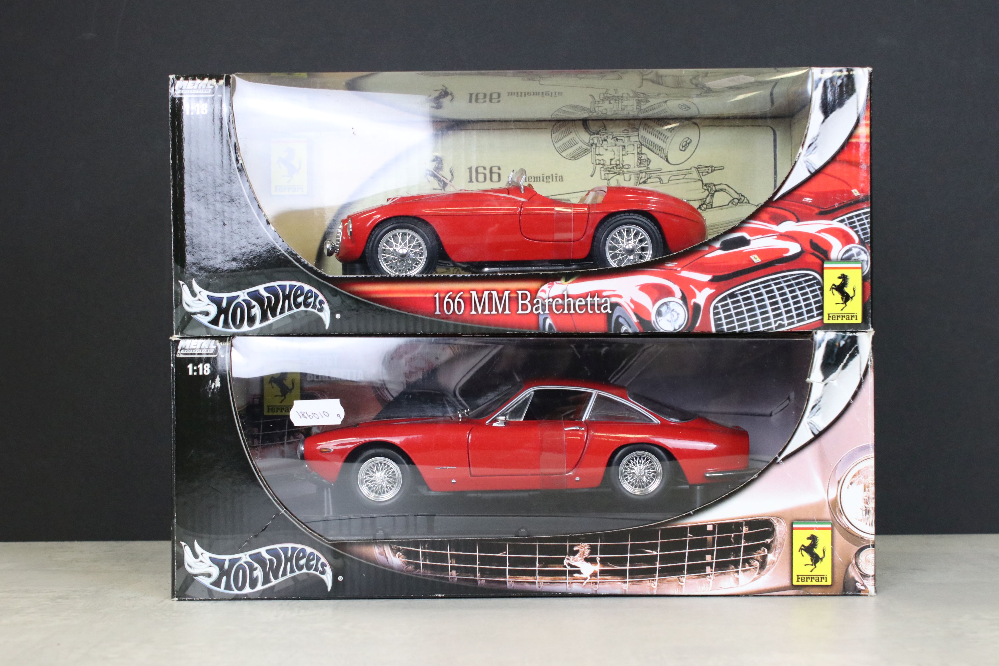 Eight boxed 1/18 Mattel Hot Wheels Ferrari related diecast models, to include 23922 F512M 1994, - Image 11 of 17