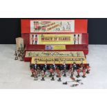 Five Boxed Mid 20th C onwards metal soldier figure sets to include Britains Drums & Bugles of the