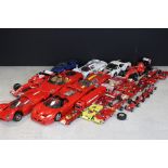 Around 25 Ferrari related diecast models, various scales and manufacturers, to include Anson,