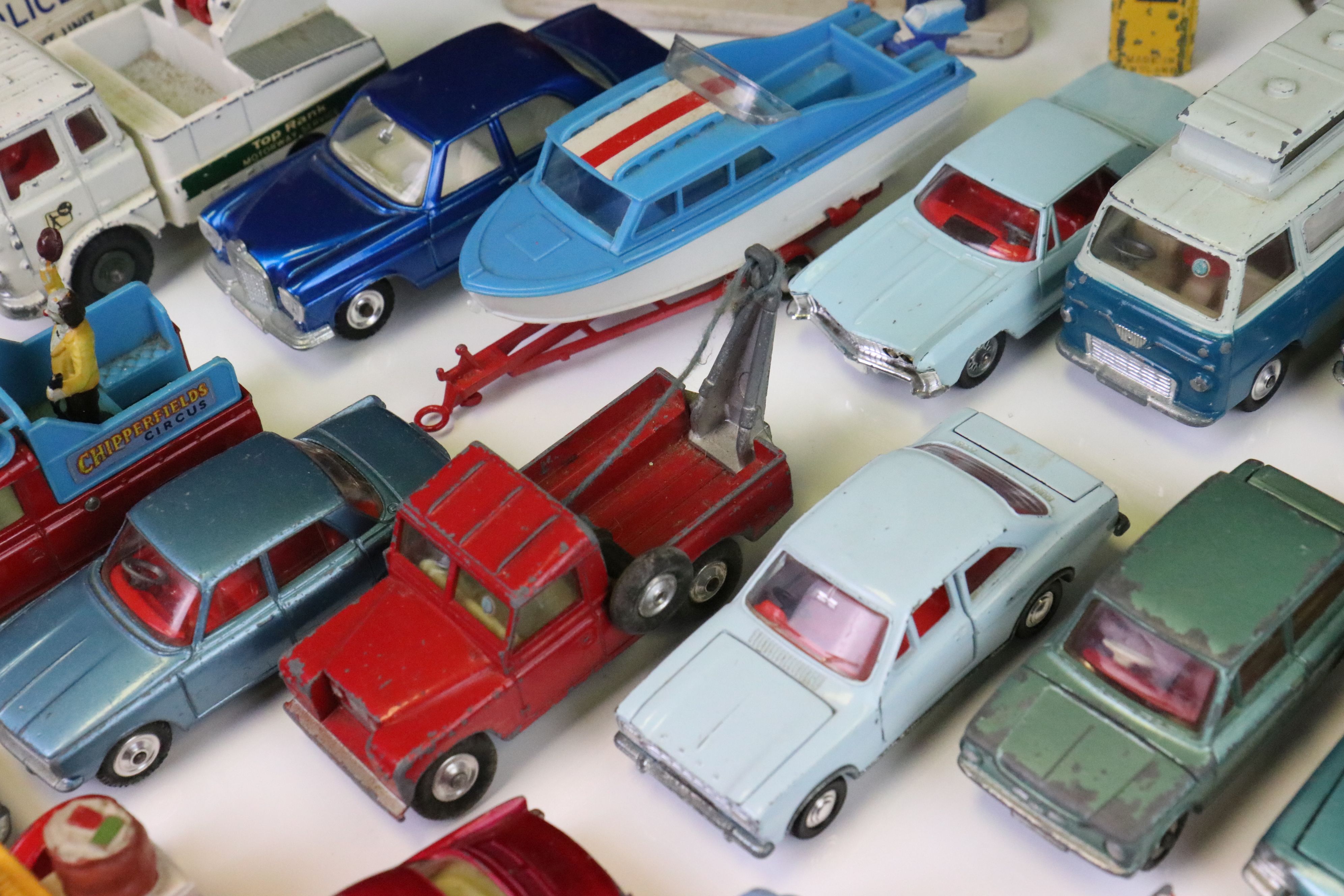 Around 32 Mid 20th C play worn diecast models to include Corgi & Dinky featuring Dinky Model T - Image 7 of 15