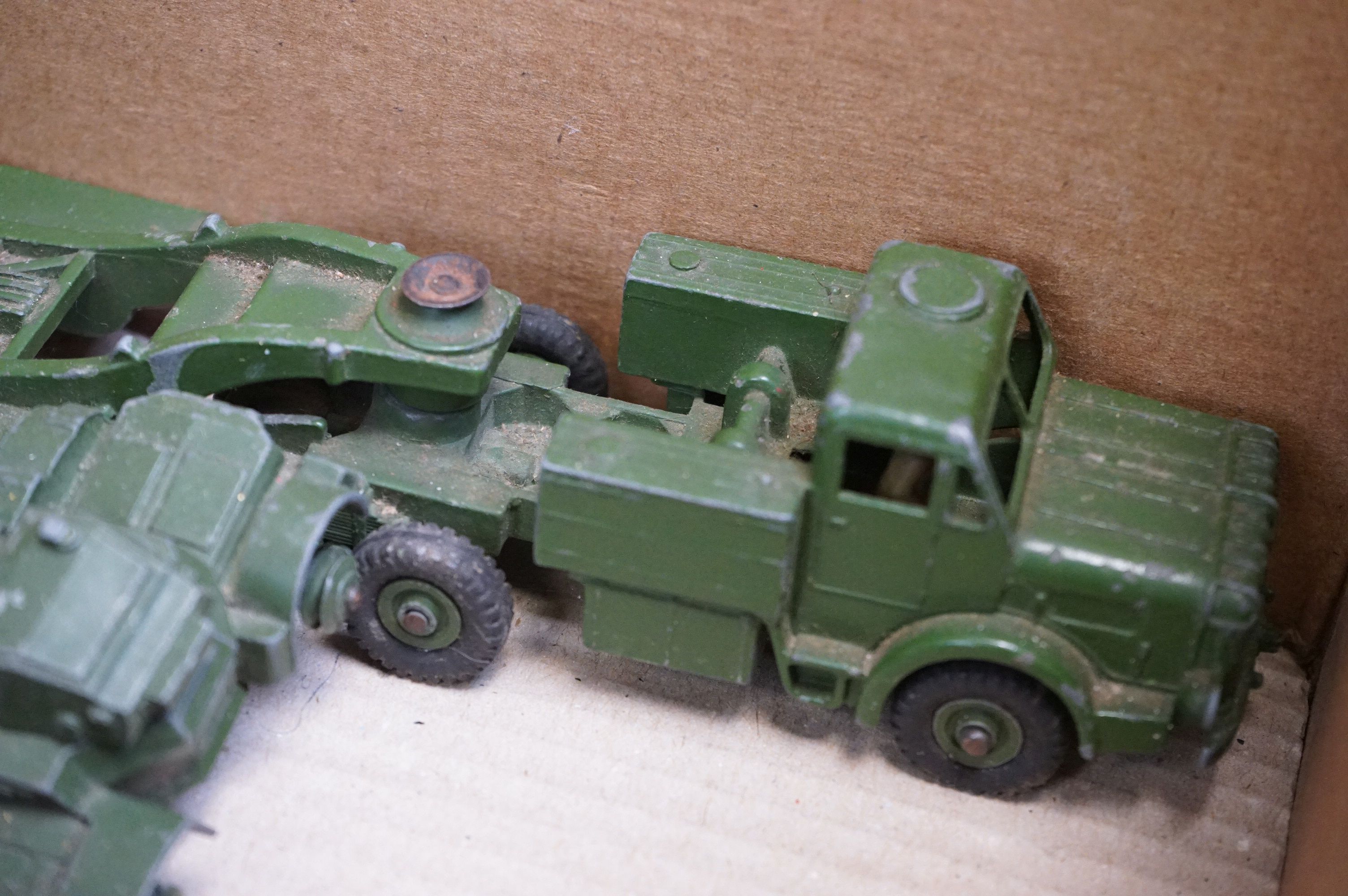 Around 40 play worn mid 20th C onwards diecast models featuring military & fire service examples - Image 14 of 14