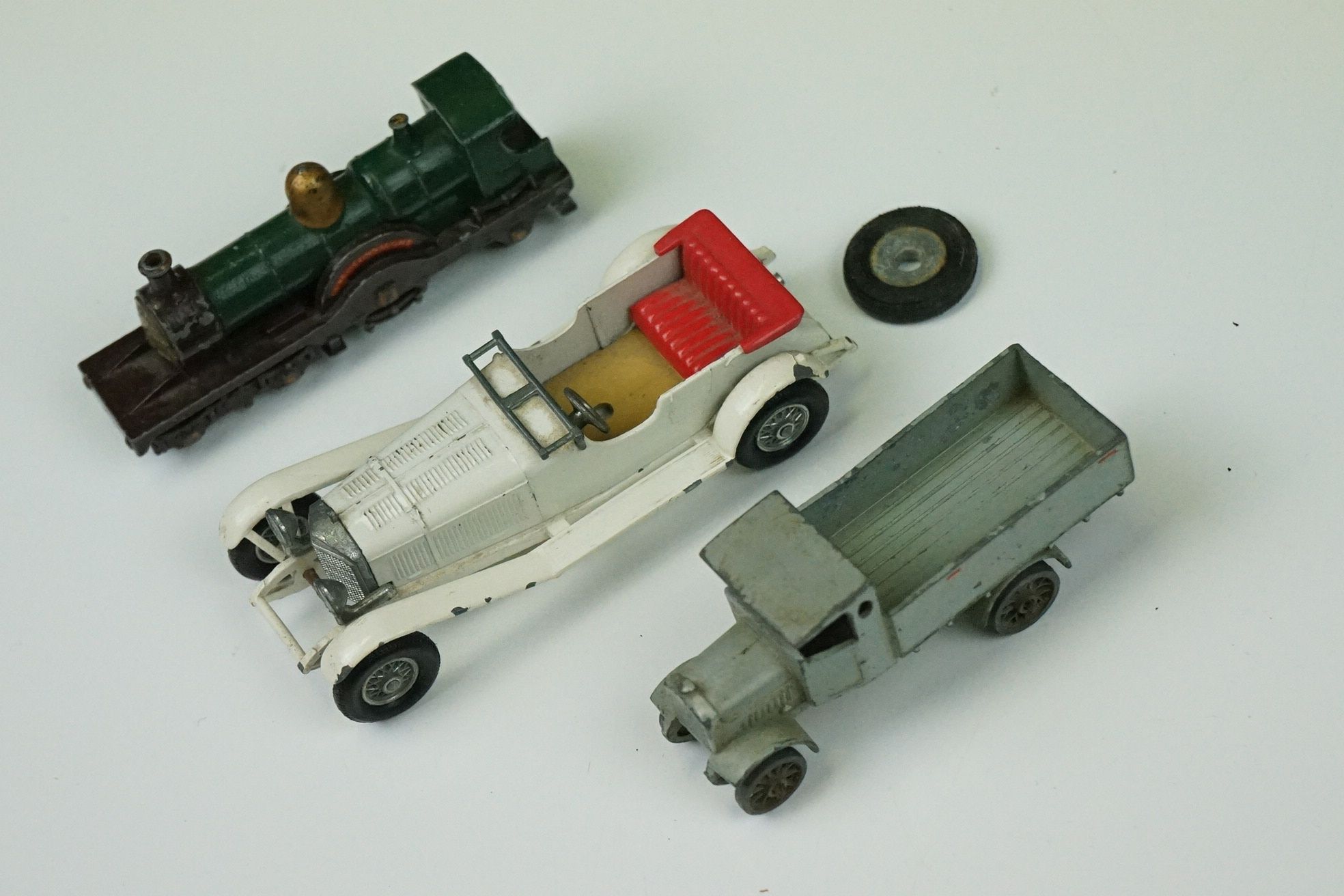 20 Mid 20th C play worn diecast models to include Triang Spot On Royal Rolls Royce, Corgi Chitty - Image 6 of 12