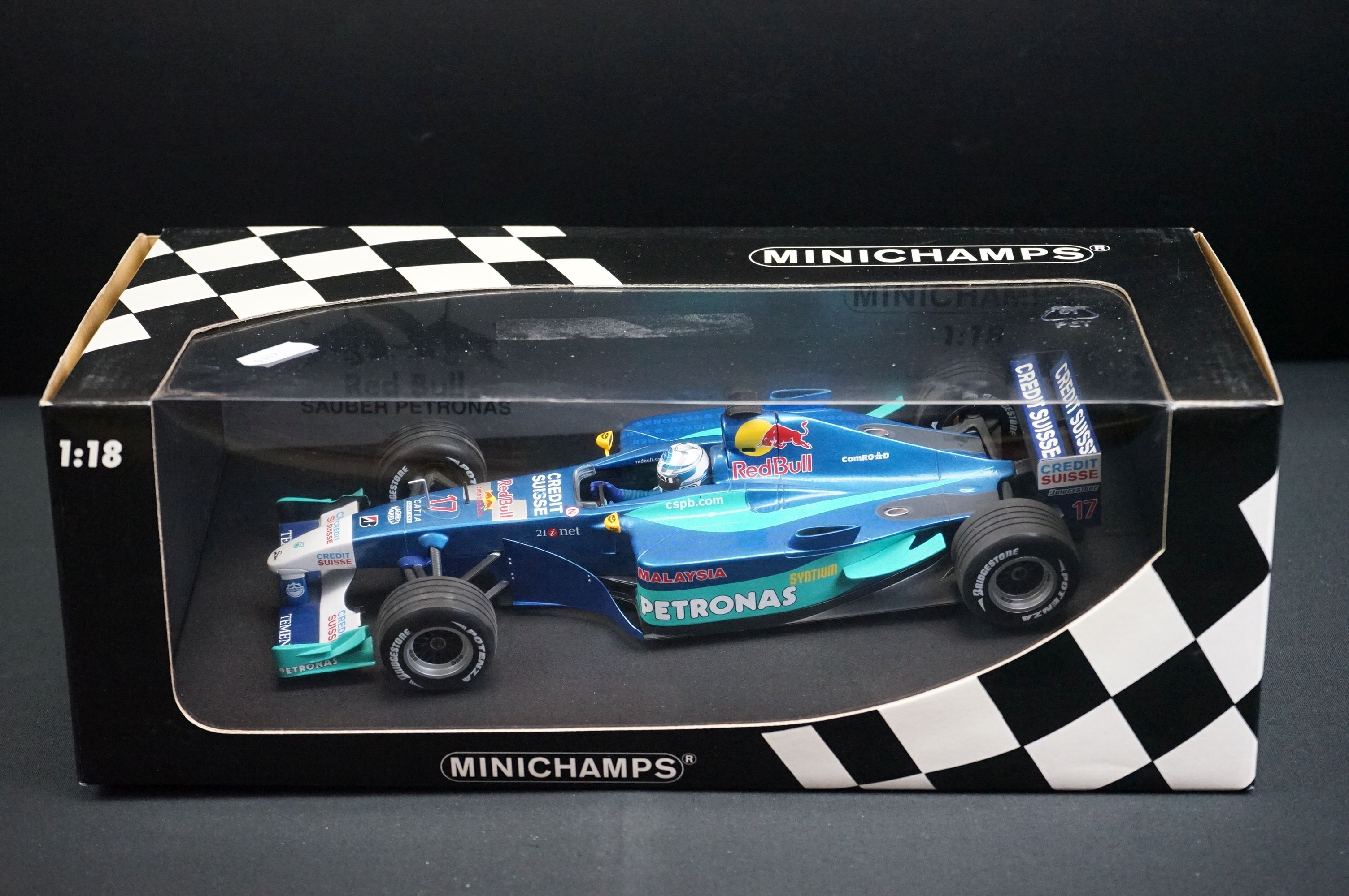 Seven boxed 1/18 Paul/s Model Art Minichamps F1 diecast models to include Red Bull Sauber Petronas - Image 6 of 8