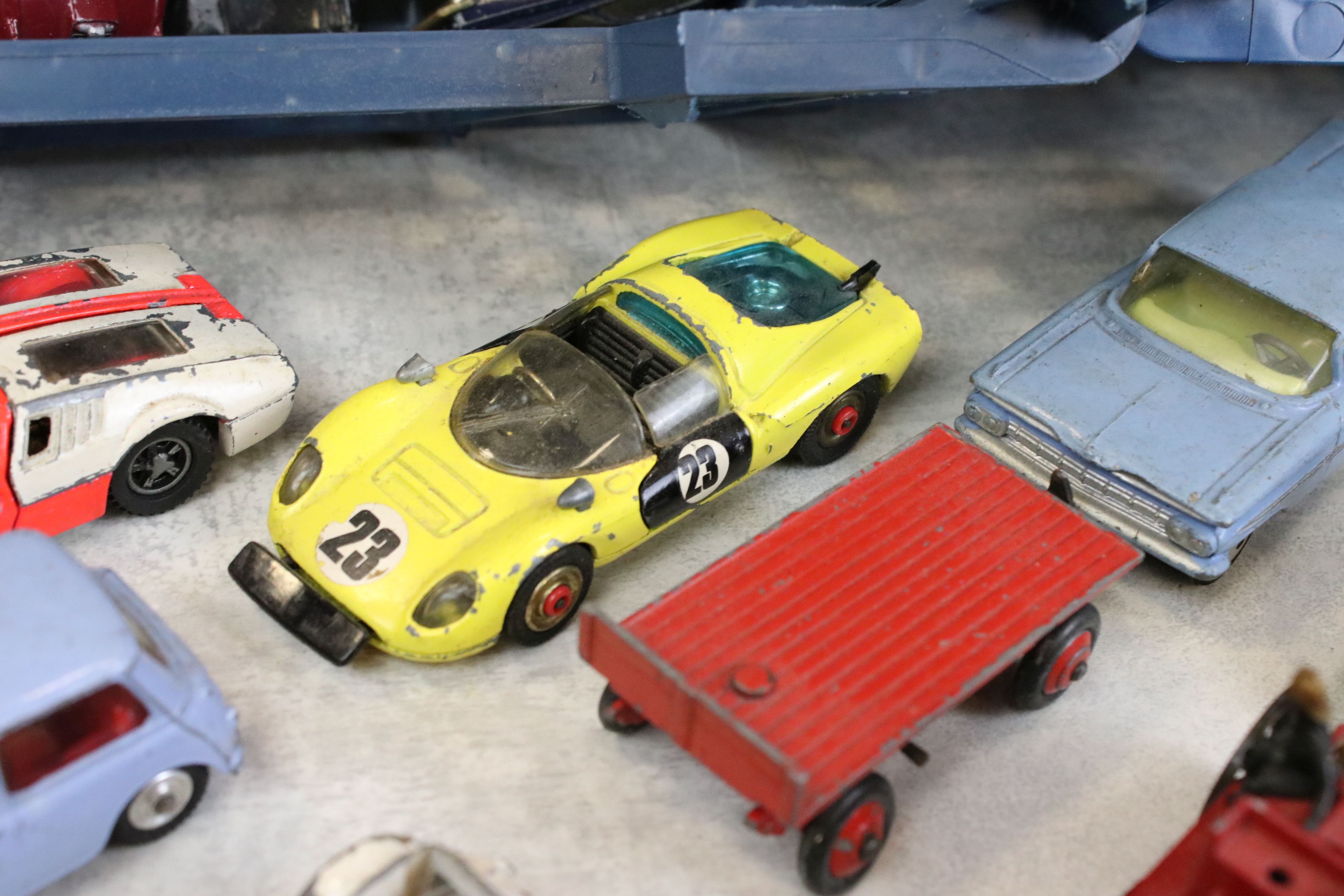 Over 110 Play worn diecast models, mainly mid 20th C, to include Dinky, Corgi, Matchbox and Crescent - Image 6 of 11