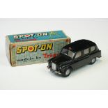 Boxed Triang Spot On No 155 Austin Taxi FX 4 diecast model in black, diecast vg with the odd mark,