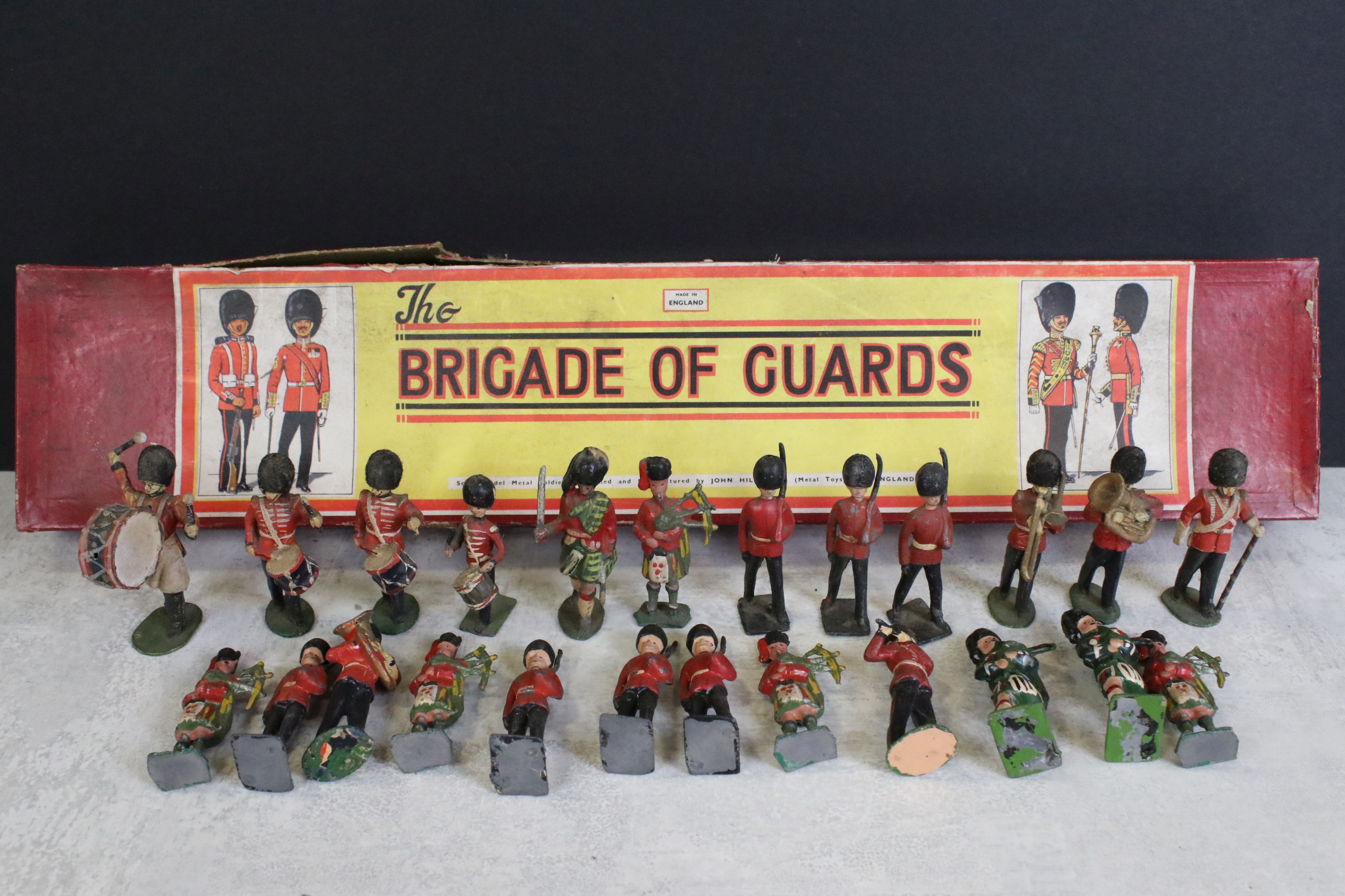 Five Boxed Mid 20th C onwards metal soldier figure sets to include Britains Drums & Bugles of the - Image 14 of 23