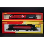 Boxed Hornby OO gauge R2677 Virgin Railways Class 47 locomotive plus a boxed Hornby R4147B Virgin