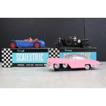 Boxed Triang Scalextric Vintage Racing Car C65 Alf Romeo in blue with driver plus a Scalextric C64