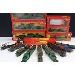 Seven boxed Triang OO gauge items of 'battle space' rolling stock to include R249 Exploding Car,