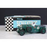 Boxed Triang Scalextric Vintage Car Racing MM / C64 Bentley in green with driver slot car, appears