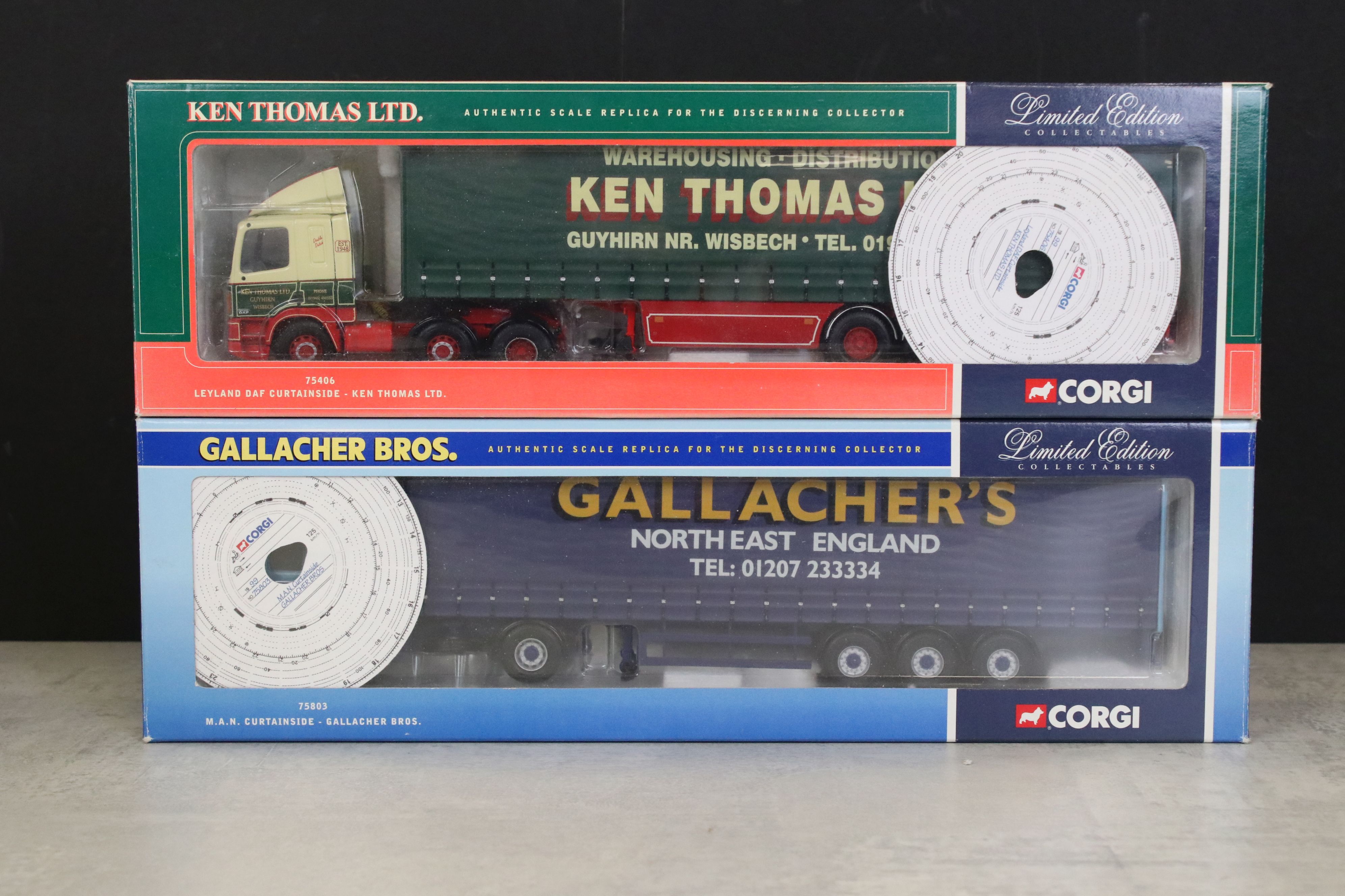 Nine Boxed Corgi diecast model trucks to include 2 x 1:50 ltd edn (75406 Ken Thomas Ltd, 75803 - Image 2 of 9