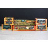 Six boxed Triang Minic slot cars to include RM925 Roadrailer Set Interchange Road/Rail Container,