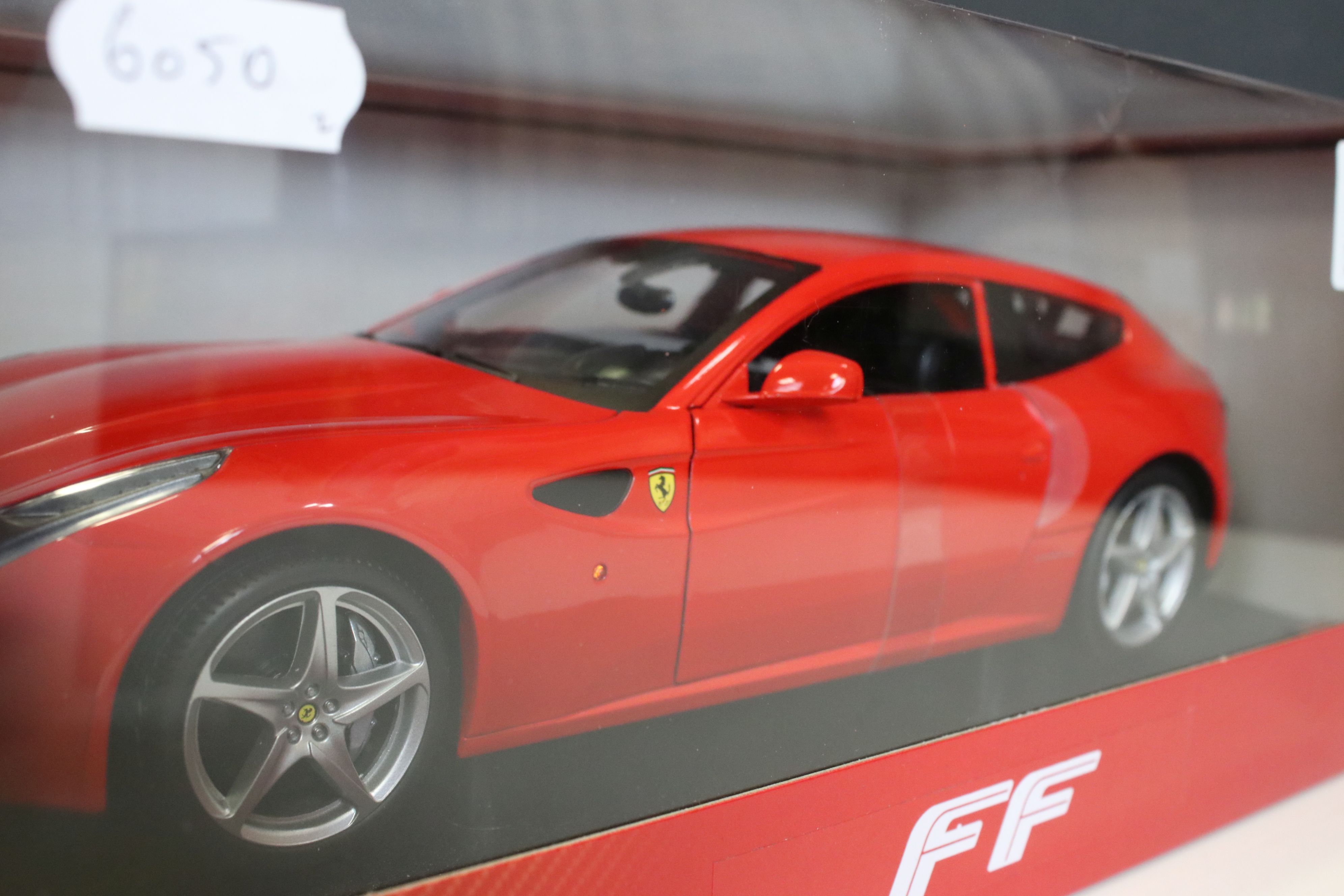 Two boxed 1/18 Hot Wheels Ferrari diecast models to include Elite BCK12 458 Italia and X5524 FF, - Image 4 of 9