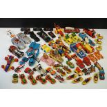 Around 60 play worn Tv related mid 20th C onwards diecast models featuring mainly Corgi examples