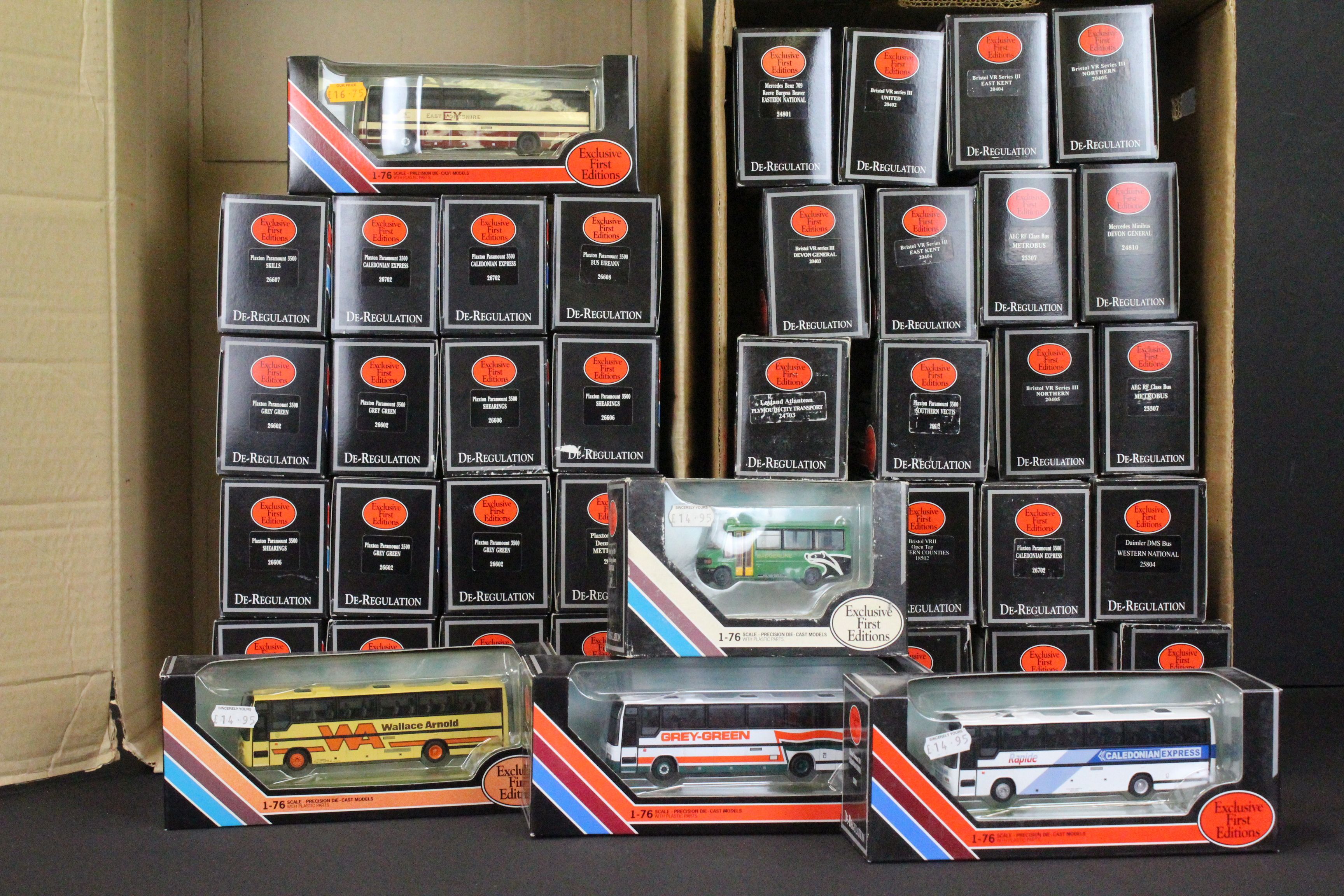 41 Boxed EFE Exclusive First Editions De-Regulation diecast model buses, diecast ex, boxes vg