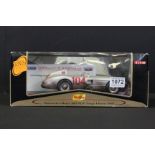 Autograph - Boxed Maisto 1/18 Premiere Edition Mercedes Benz 300 SLR Targa Florio 1955 diecast model