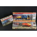 Three boxed Hornby OO gauge electric train sets to include R1023 Virgin Trains 125, R1063 Gravel