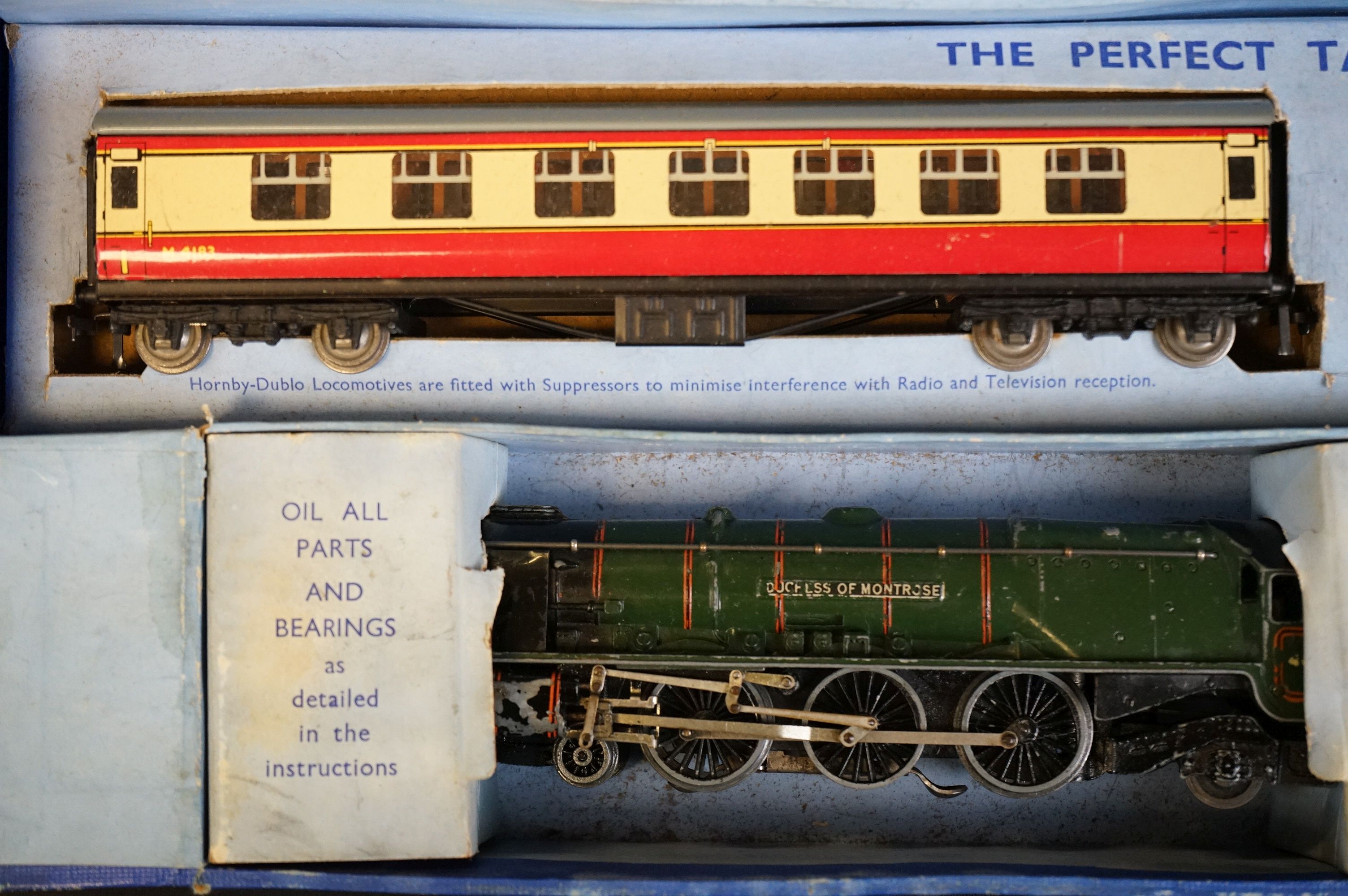 Three boxed Hornby Dublo train sets to include 2 x EDP12 Passenger Train with Duchess of Montrose - Image 9 of 17