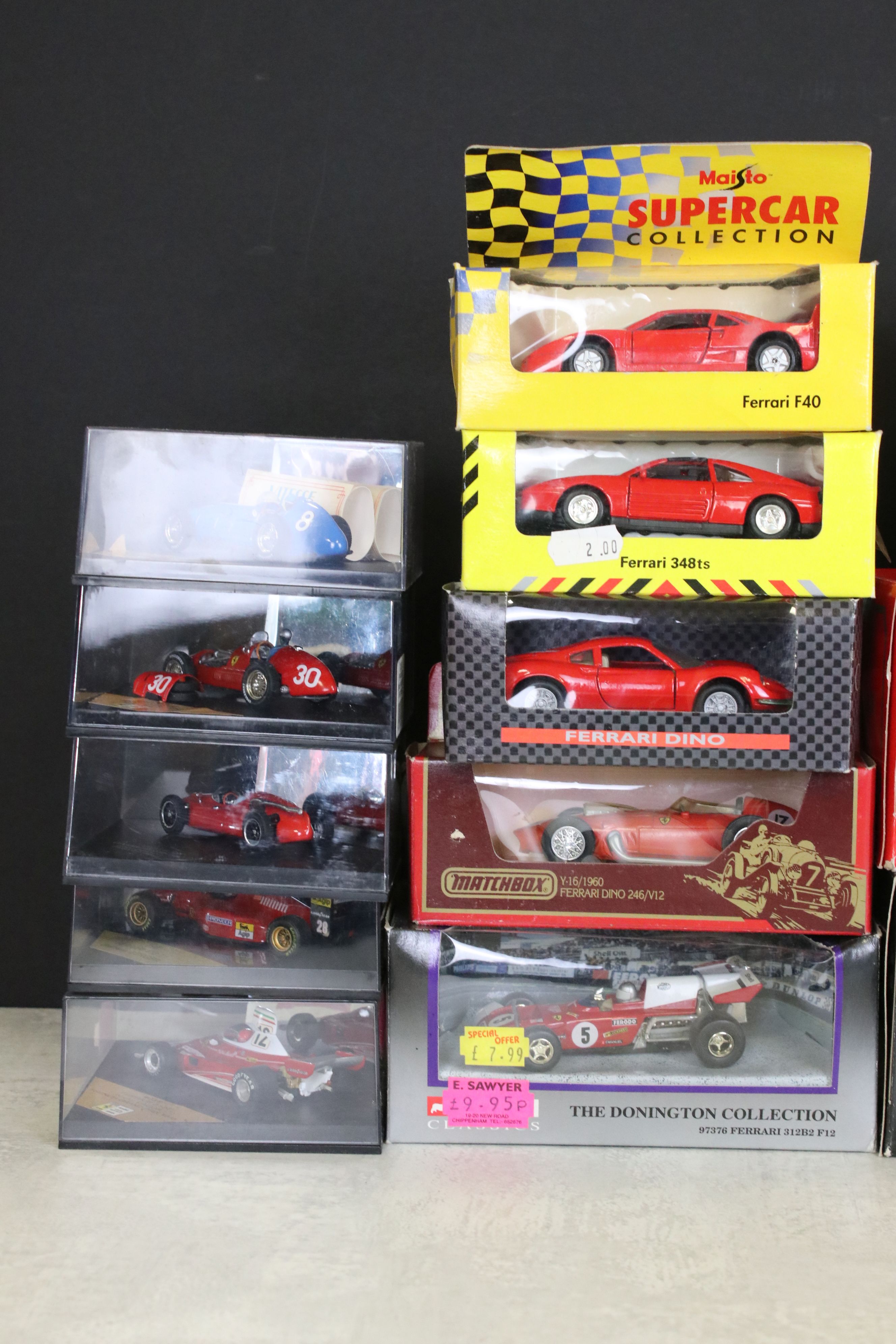 Over 40 boxed / cased diecast models, mainly Ferrari related, to include Minichamps, Burago, - Image 2 of 9