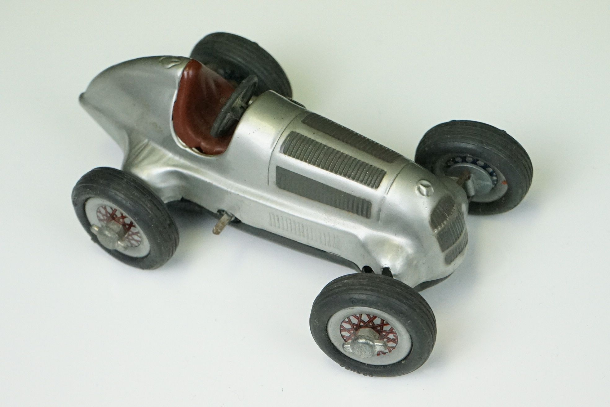 Boxed Schuco Studio Mercedes Grand Prix 1936 tinplate clockwork model, with key & accessories (model - Image 4 of 20