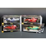Four boxed 1/18 F1 diecast models to include Paul's Model Art Grand Prix 180930006 Benetton Ford B