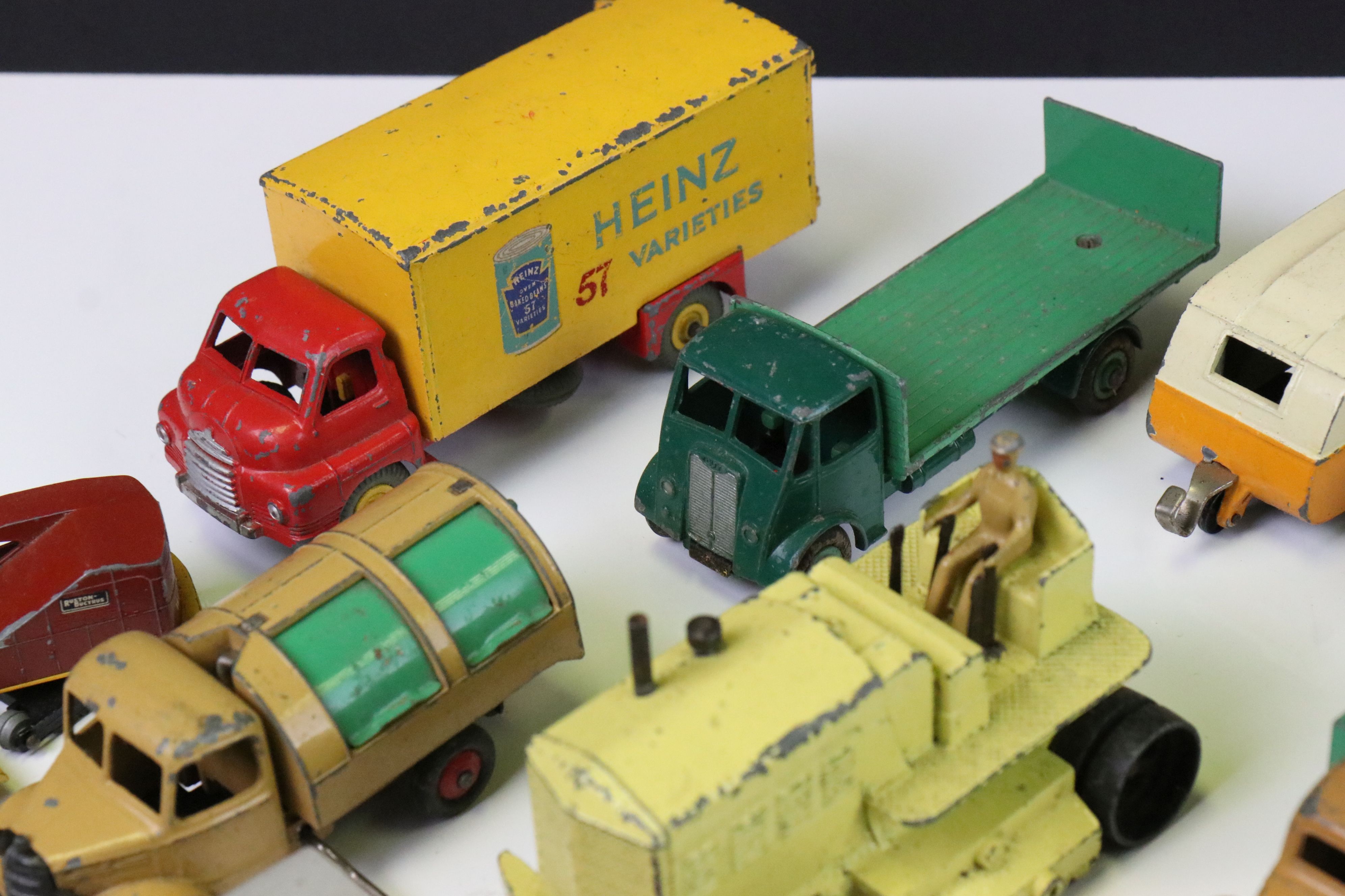 Around 20 mid 20th C play worn diecast models, featuring Dinky, Corgi, Budgie & Matchbox Lesney, all - Image 6 of 9